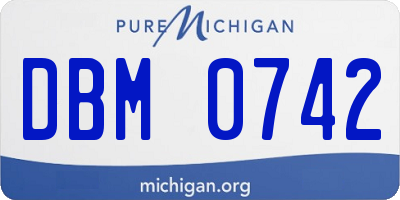 MI license plate DBM0742