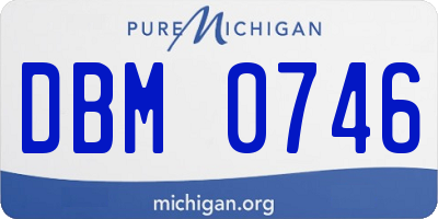 MI license plate DBM0746