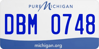 MI license plate DBM0748