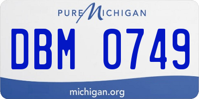MI license plate DBM0749