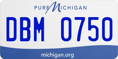 MI license plate DBM0750