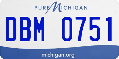 MI license plate DBM0751