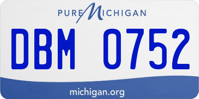MI license plate DBM0752