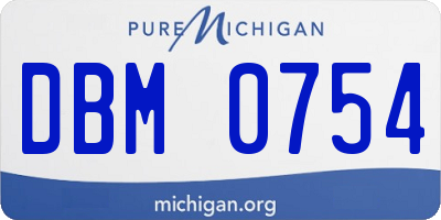 MI license plate DBM0754