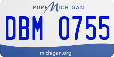 MI license plate DBM0755