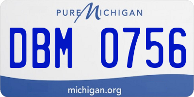 MI license plate DBM0756