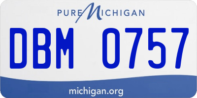 MI license plate DBM0757
