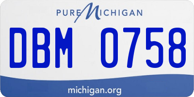 MI license plate DBM0758