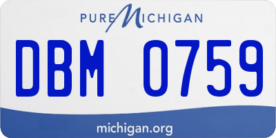 MI license plate DBM0759