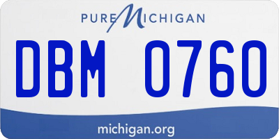 MI license plate DBM0760