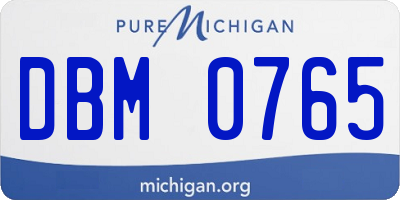 MI license plate DBM0765