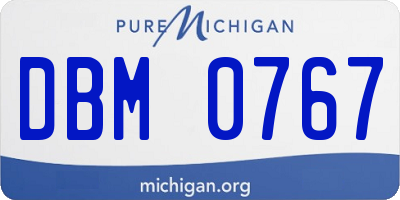 MI license plate DBM0767