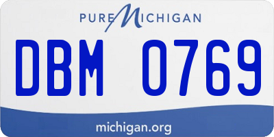MI license plate DBM0769