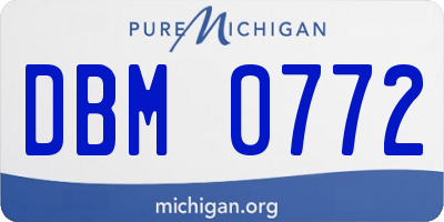 MI license plate DBM0772