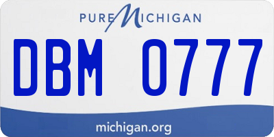 MI license plate DBM0777