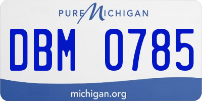 MI license plate DBM0785
