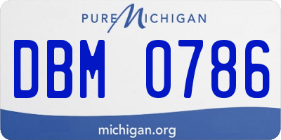 MI license plate DBM0786