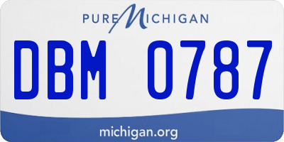 MI license plate DBM0787