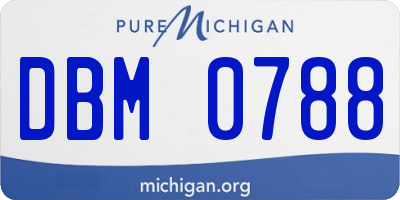 MI license plate DBM0788