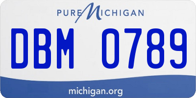 MI license plate DBM0789