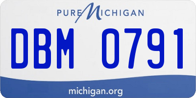 MI license plate DBM0791