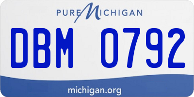 MI license plate DBM0792