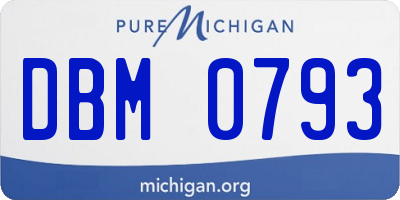 MI license plate DBM0793