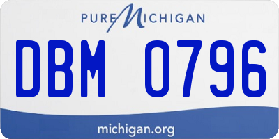 MI license plate DBM0796