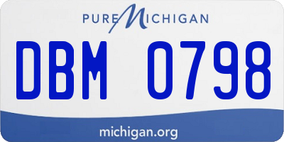 MI license plate DBM0798