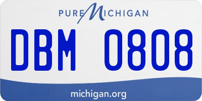 MI license plate DBM0808
