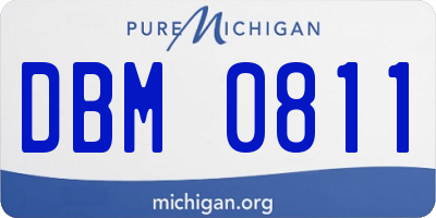 MI license plate DBM0811