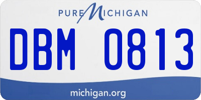 MI license plate DBM0813
