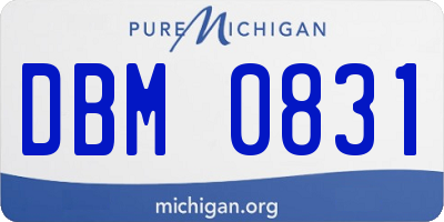 MI license plate DBM0831