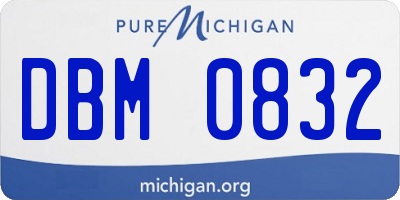MI license plate DBM0832