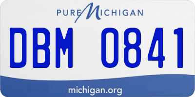 MI license plate DBM0841