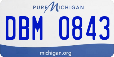MI license plate DBM0843