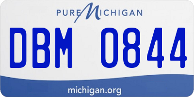 MI license plate DBM0844