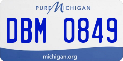 MI license plate DBM0849