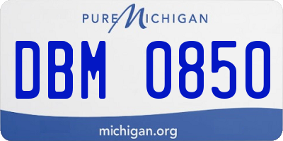 MI license plate DBM0850