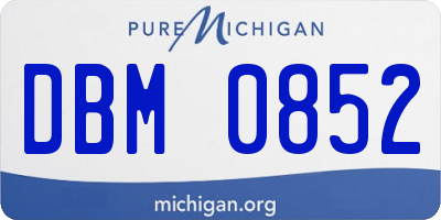 MI license plate DBM0852