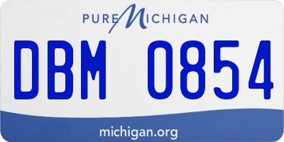 MI license plate DBM0854