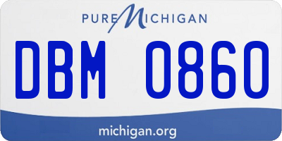 MI license plate DBM0860