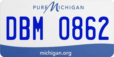 MI license plate DBM0862