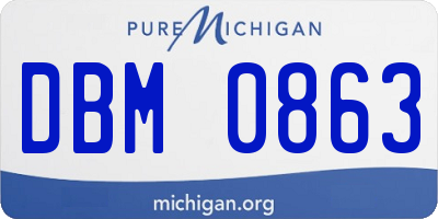 MI license plate DBM0863