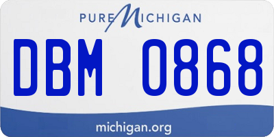 MI license plate DBM0868