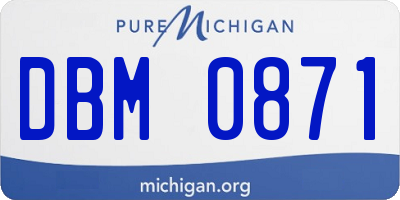 MI license plate DBM0871