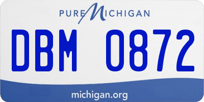 MI license plate DBM0872