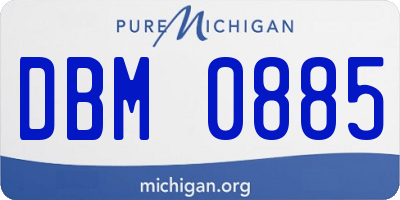MI license plate DBM0885