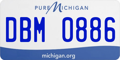 MI license plate DBM0886