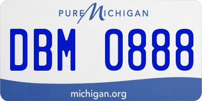MI license plate DBM0888
